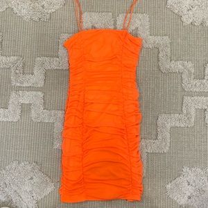 Neon orange dress